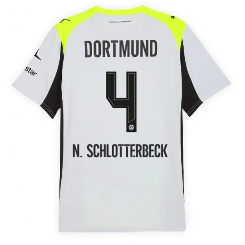 Stroje piłkarskie Borussia Dortmund Nico Schlotterbeck #4 Koszulka Wyjazdowej 2025-26 Krótki Rękaw